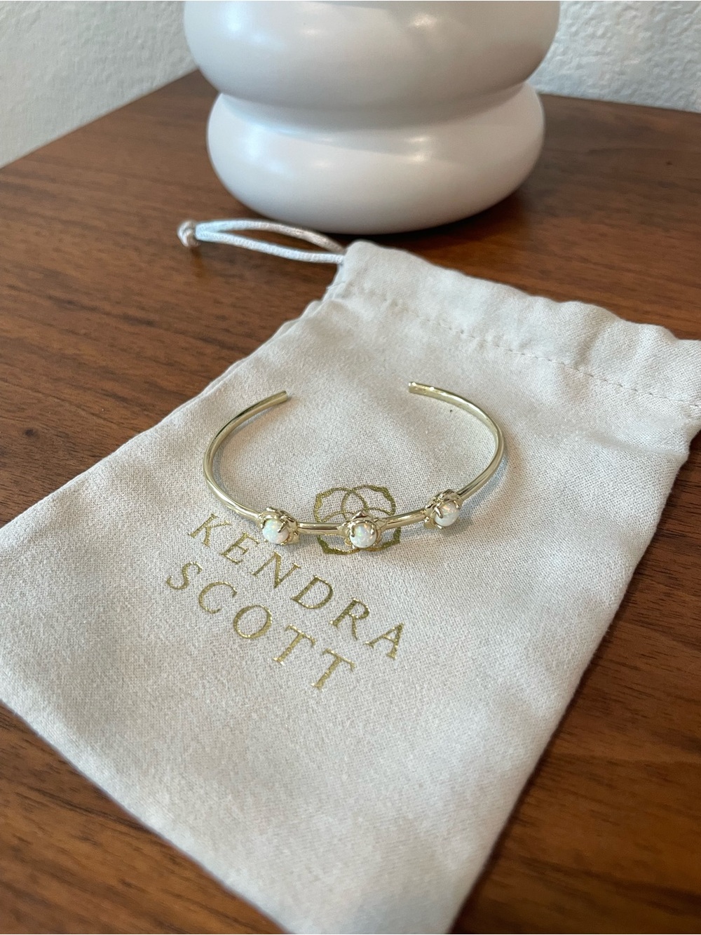 Kendra Scott Gold Cuff with Opal